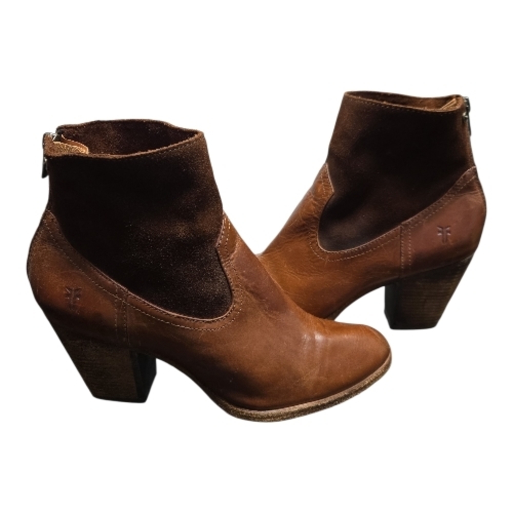 Frye Elegant Brown Leather Ankle Booties